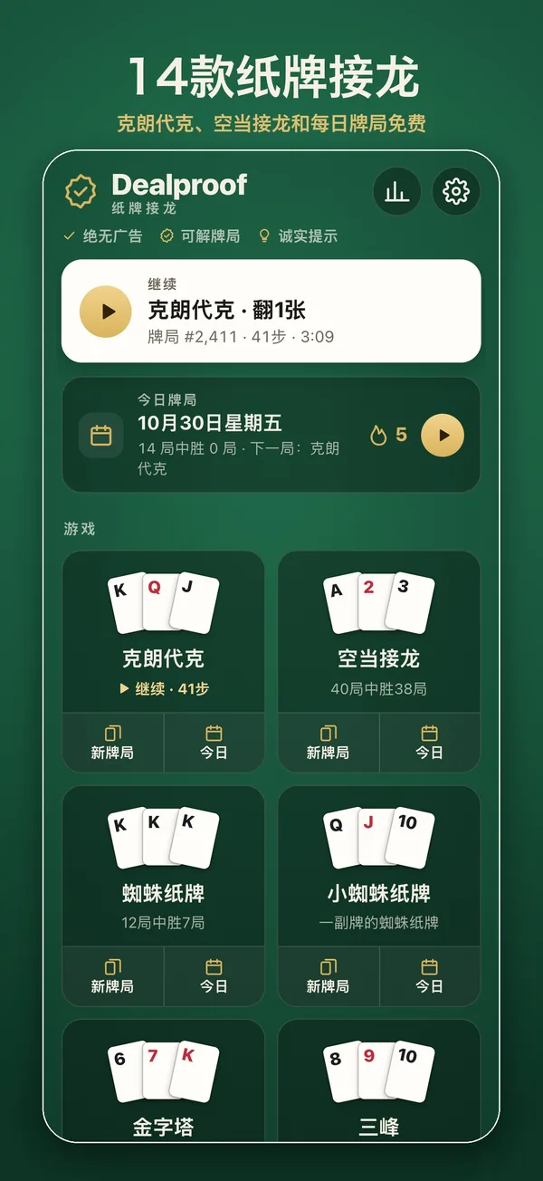 列出14款游戏的主屏幕